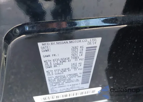 2014 Infiniti Qx60 from USA, damaged, VIN 5N1AL0MN0EC549667